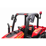 Elektrický traktor Blast s vlečkou - červená
